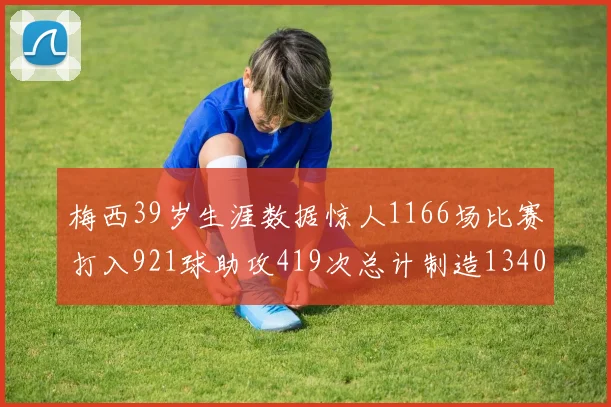 梅西39岁生涯数据惊人1166场比赛打入921球助攻419次总计制造1340粒进球